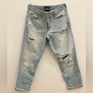Abercrombie and fitch destroyed boyfriend jeans